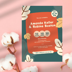 Playful Autumn Wedding Invitation