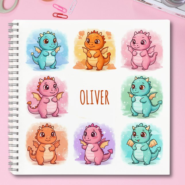 Playful Baby Dragons Personalized Notebook (Creator Uploaded)