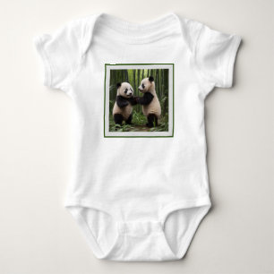 Playful Baby Pandas In A Bamboo Forest,  Bodysuit