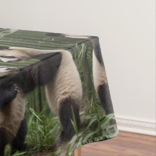 Playful Baby Pandas In A Bamboo Forest, Tablecloth