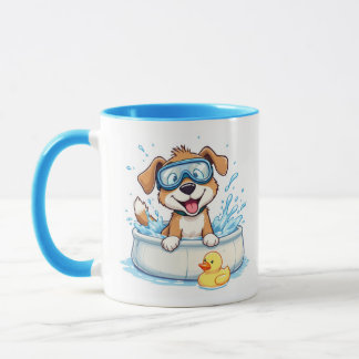 Playful Bathing Dog Mug - Fun Gift for Dog Lovers