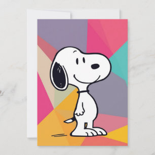 Playful Beagle Cartoon Geometric Pop Art Holiday Card