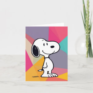 Playful Beagle Cartoon Geometric Pop Art Holiday Card