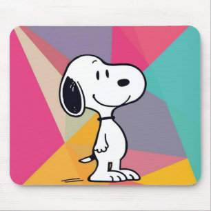 Playful Beagle Cartoon Geometric Pop Art Mouse Pad
