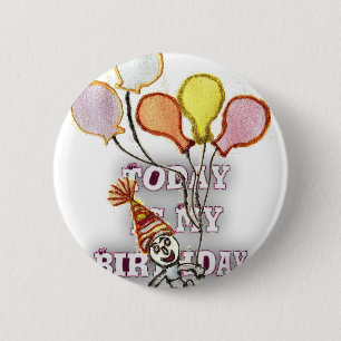 Playful Birthday Greeting: Happy Birthday Bro. 2 Inch Round Button