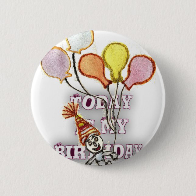 Playful Birthday Greeting: Happy Birthday Bro. 2 Inch Round Button (Front)