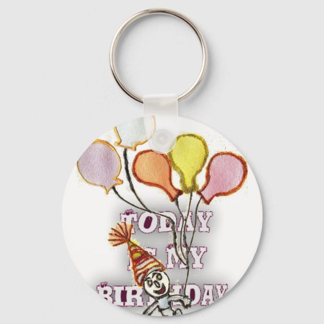 Playful Birthday Greeting: Happy Birthday Bro. Keychain (Front)