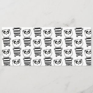 Playful Black and White Panda Art Advice Card