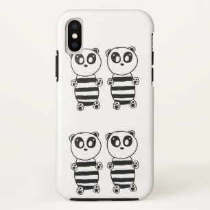 Playful Black and White Panda Art Case-Mate iPhone Case
