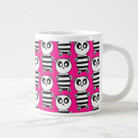 Playful Black and White Panda Art