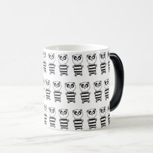 Playful Black and White Panda Art Magic Mug