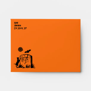 Playful Black Cat Envelope Template