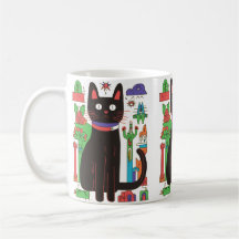 Playful Black Cat Mug
