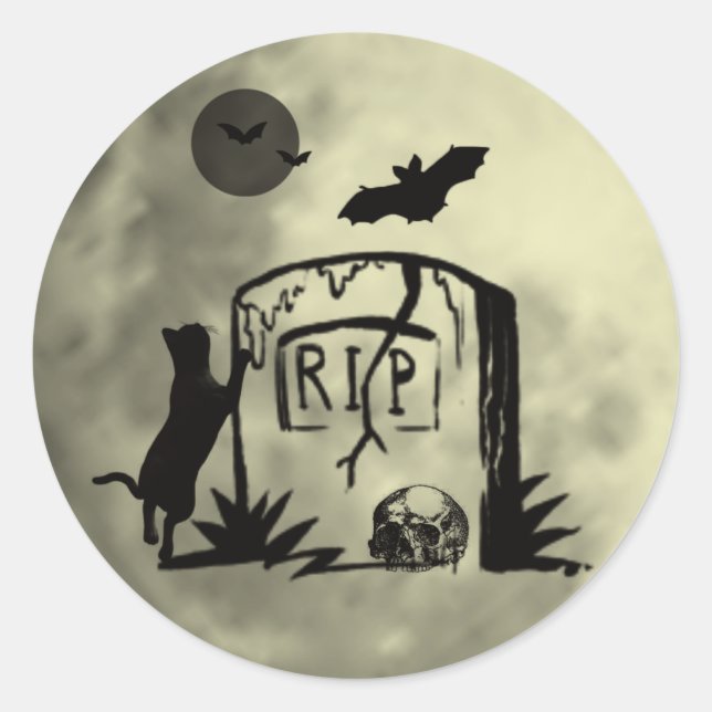 Playful Black Cat Stickers (Front)