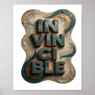 Playful Blue INVINCIBLE Print