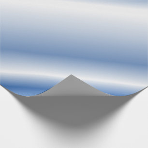 Playful Blue Monochrome Shaded Diagonal Lines Wrapping Paper