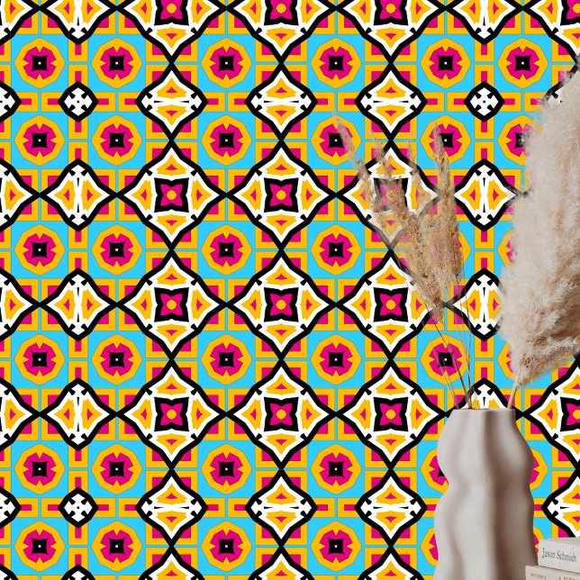 Playful Bold Coloured Geometric Pattern Wallpaper (Creator Uploaded)