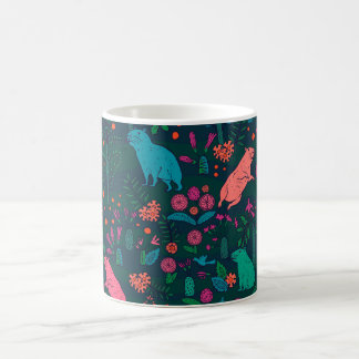 Playful Capybara in the Forest – Tropical Seamless Coffee Mug