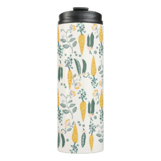 Playful Carrot & Pea Children's Pattern Thermal Tumbler
