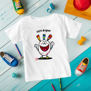 Playful Cartoon Character – Customizable Tag Baby T-Shirt
