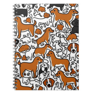 Playful Cartoon Dogs Notebook