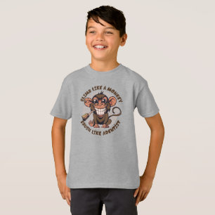 Playful Cartoon Monkey   Kids T-Shirt