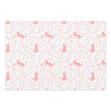 Playful Cat and Yarn Ball Pattern Light Coral Pink