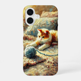 Playful cat iPhone 16 case