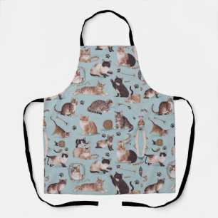 Playful Cat Pattern Apron – Perfect Gift for chef