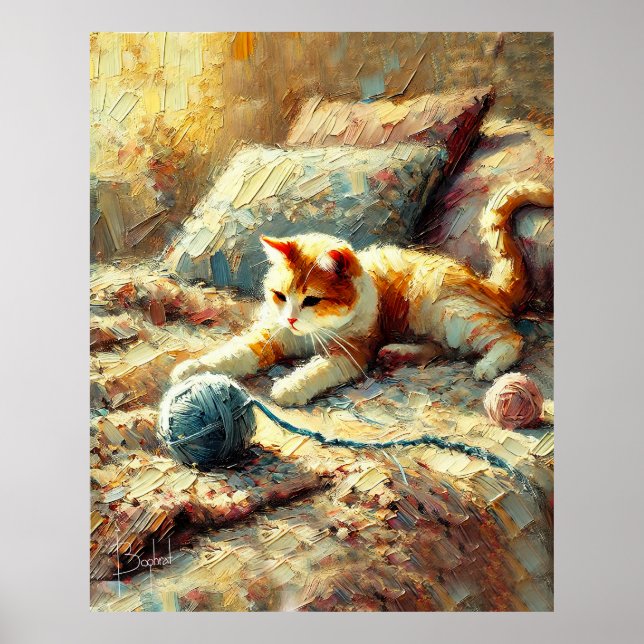 Playful cat poster (Front)
