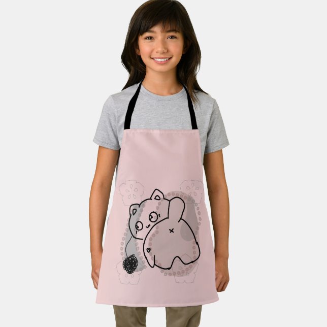 Playful Cat with Yarn Apron (Insitu)