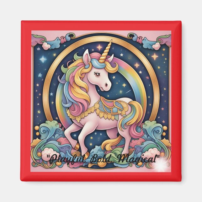 "Playful Celestial Delight" Magnet (Front)
