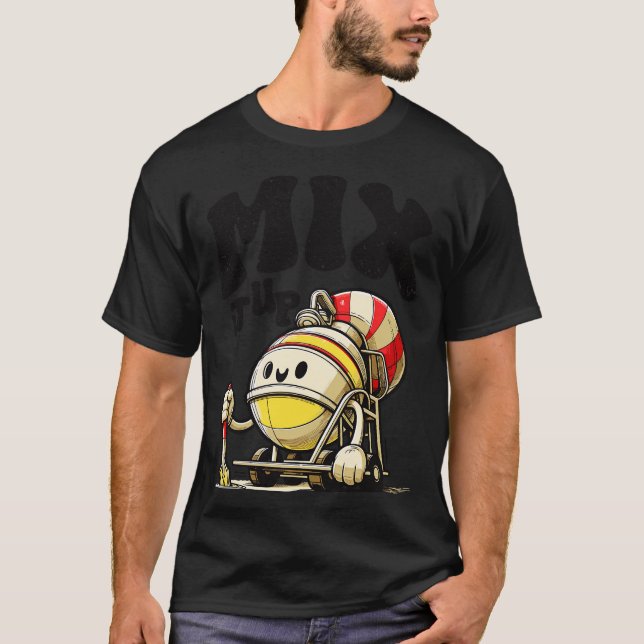 playful cement mixer character T-Shirt (Front)