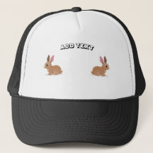 Playful Charm Rabbit Image with ADD TEXT Printed