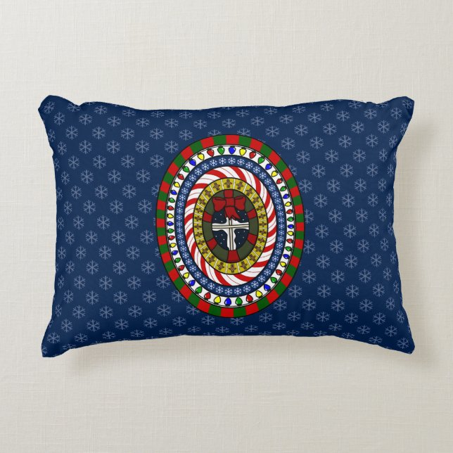 Playful Christmas Accent Pillow (Front)