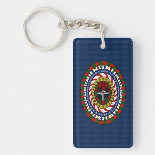 Playful Christmas Acrylic Keychain (Front)