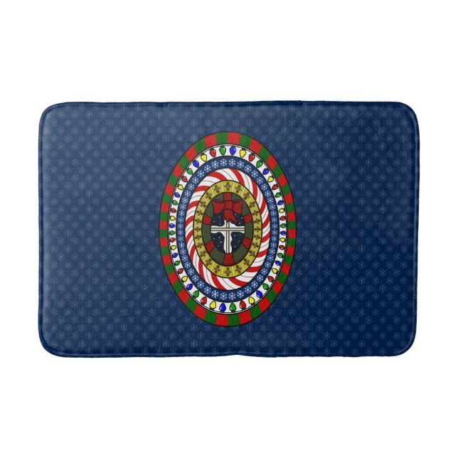 Playful Christmas Bath Mat (Front)