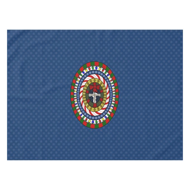 Playful Christmas Tablecloth (Front (Horizontal))