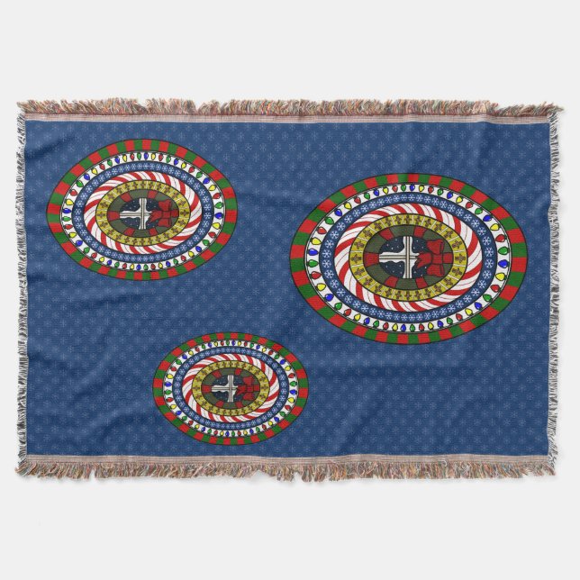 Playful Christmas Throw Blanket (Front)