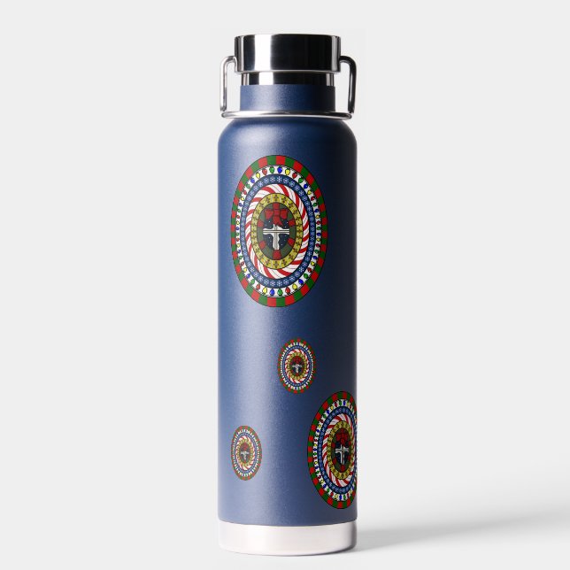 Playful Christmas Water Bottle (Back)