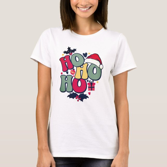 Playful Christmas Woman Top Design (Front)