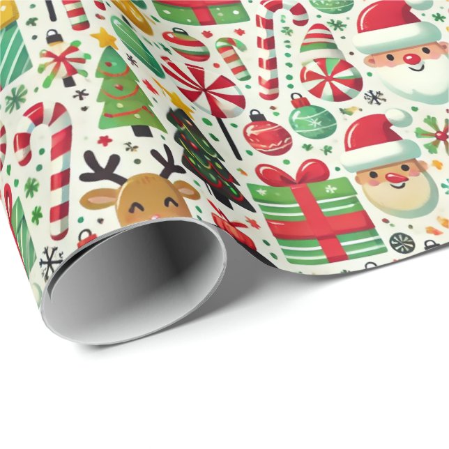 Playful Christmas Wrapping Paper for Kids (Roll Corner)