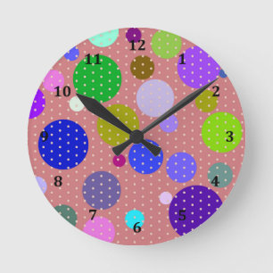 Playful Clock Design, Dots on Dots
