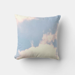 Playful Clouds Nature Photography Throw Pillow
