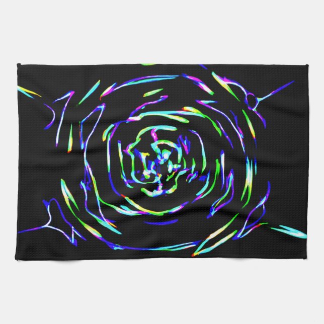 Playful Colourful Pattern Kitchen Towel (Horizontal)