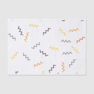 Playful, colourful, trendy, modern memphis zigzags tissue paper