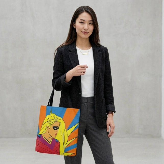 Playful Comic Print Tote Bag (Creator Uploaded)