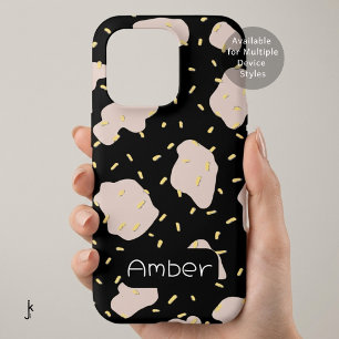 Playful Confetti Memphis and Blob Style in Black