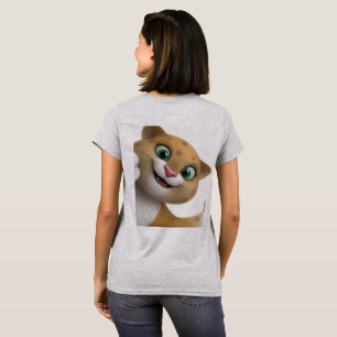 Playful Cute Cat Cartoon Close-Up T-Shirt