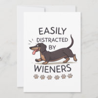 Playful Dachshund Dog Funny Cartoon Art